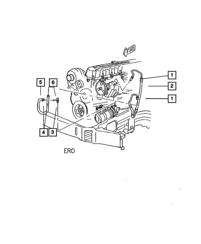 52088452AF - Steering: Power Steering Pressure Hose for Mopar Image