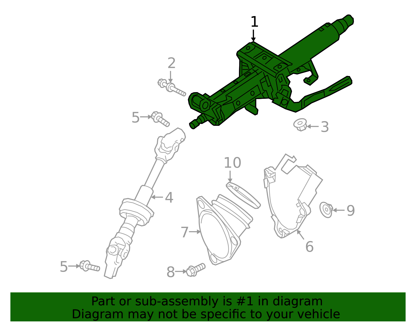 2018-2024 Toyota Camry Steering Column 45250-06B20 | Toyota Parts