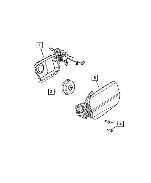 68422925AB - Body Sheet Metal Except Doors: Fuel Filler Housing for Mopar Image