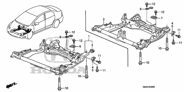 Front Sub Frame for 2010 Honda Civic #0