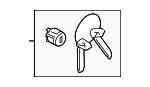 57494FJ000 - Body: Cylinder &amp; Keys for Subaru: Crosstrek, Forester, Impreza, WRX, WRX STI, XV Crosstrek Image