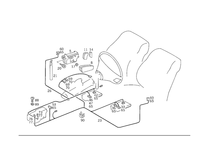 1248212651 - Electrical System: Switch for Mercedes-Benz Image image