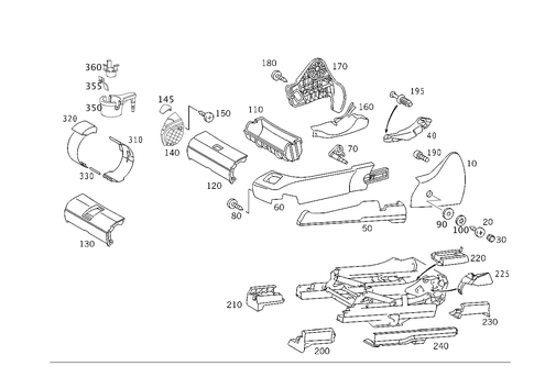 Covers and Bracket for Fire Extinguisher for 2006 Mercedes-Benz CL500 #0