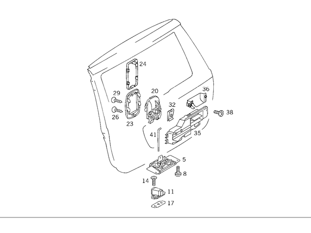 1637600561 - Rear-End Door: Interior Handle Assembly for Mercedes-Benz Image image
