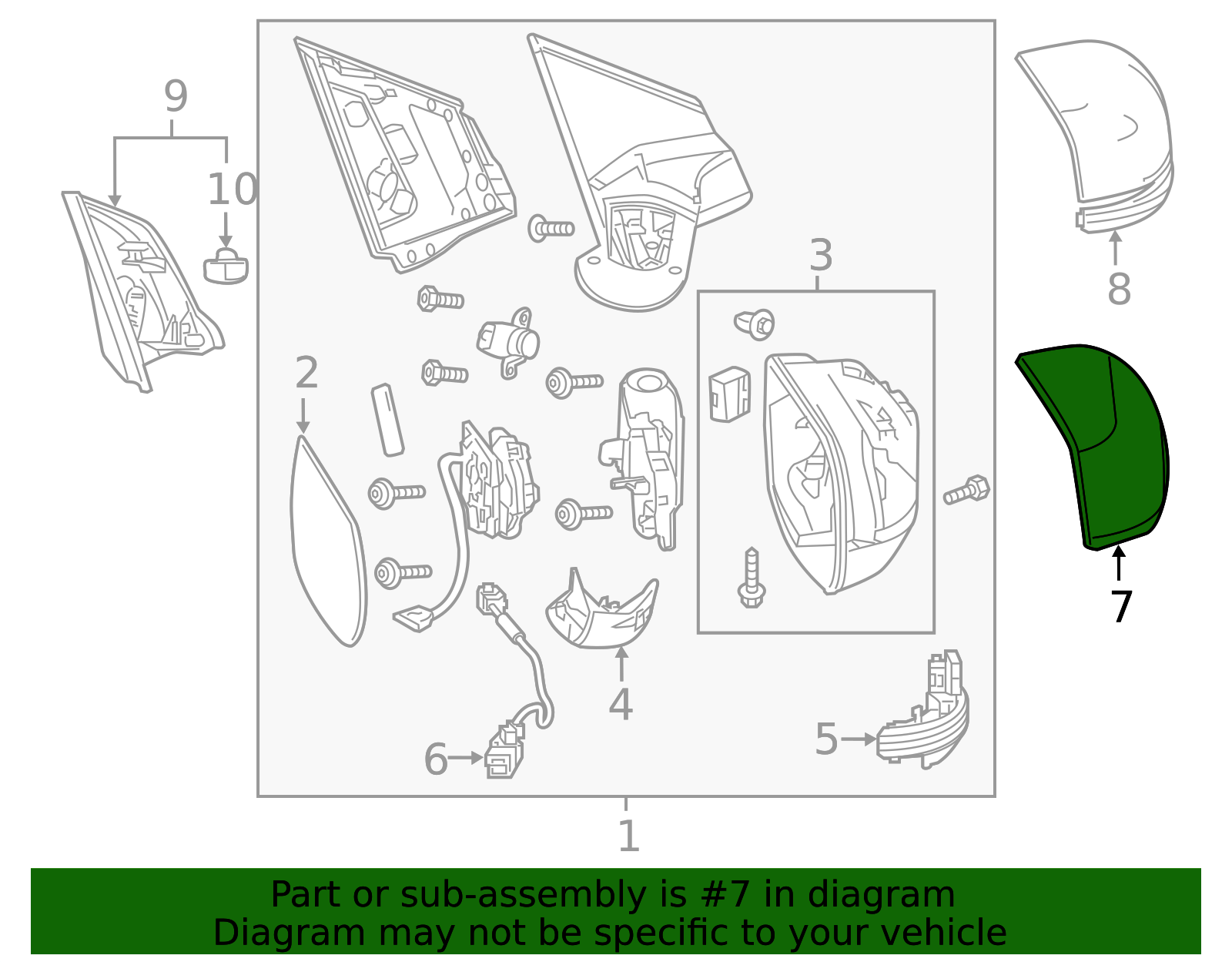 76251-T0A-A11ZX - Outer Cover 2015-2016 Honda CR-V | Honda Acura