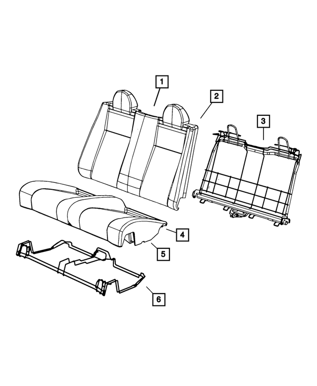 « 1HL781D5AA – Interior Trim : Arrière Dossier De Siege pour Mopar Image »
