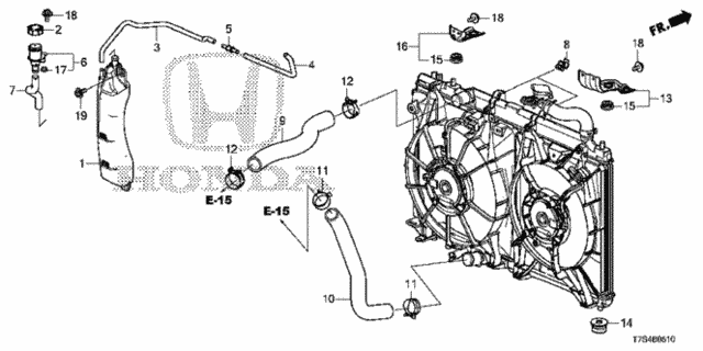 Radiator Hose - Reserve Tank for 2019 Honda HR-V #0