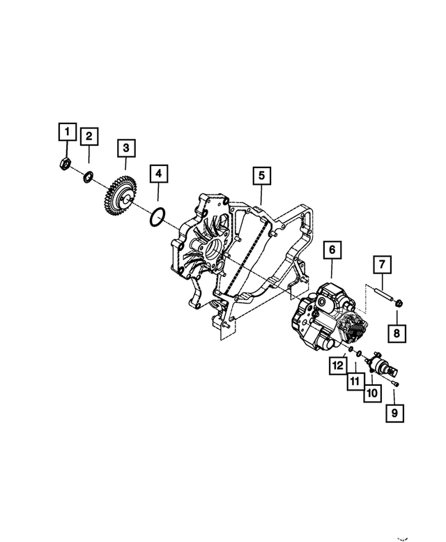 5086769AA - Engine 6.7L Cummins (Diesel): Nut, Mounting for Mopar Image