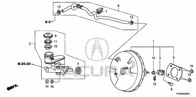 Brake Master Cylinder  - Master Power (KA/KC) for 2011 Acura TL #0