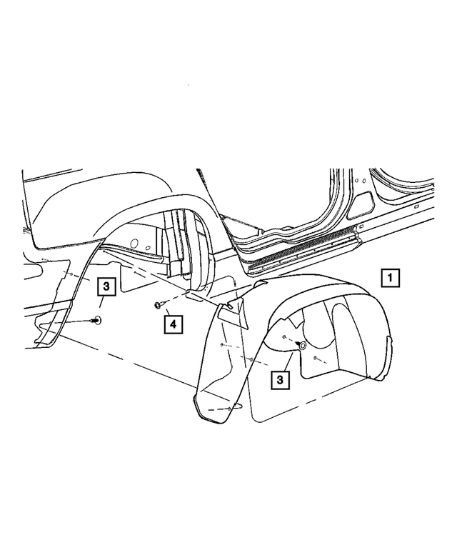 4857648AD - : Wheelhouse Shield, Right for Mopar Image