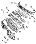 68214471AG - Body Sheet Metal Except Doors: Cowl And Plenum Panel for Mopar Image