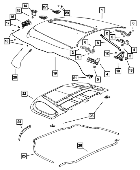 Hood and Hood Release for 2020 Jeep Grand Cherokee #0