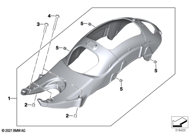 46515A67877 - Frame and Mounting Parts: Rear Frame -  for BMW-Motorrad Image
