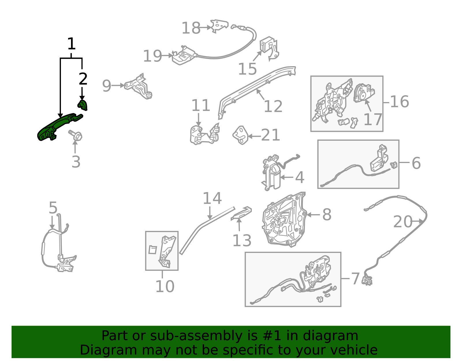 C243-72-410K-PZ - Handle, Outside 2006-2014 Mazda 5 | Mazda-Parts