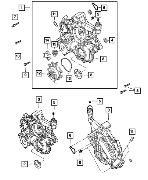 Timing Belt/Chain and Cover and Balance Shaft for 2009 Jeep Commander #0