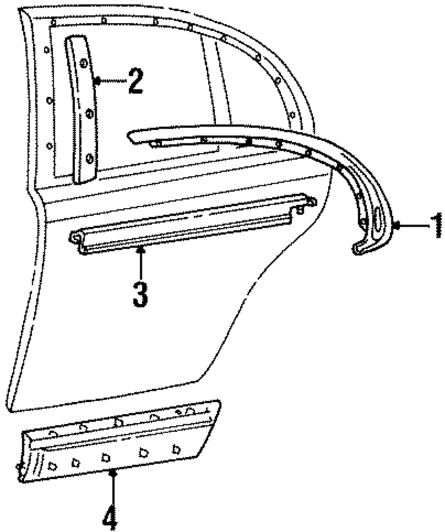 XF3Z54255A61AA - : Door Reveal Molding for Ford Image