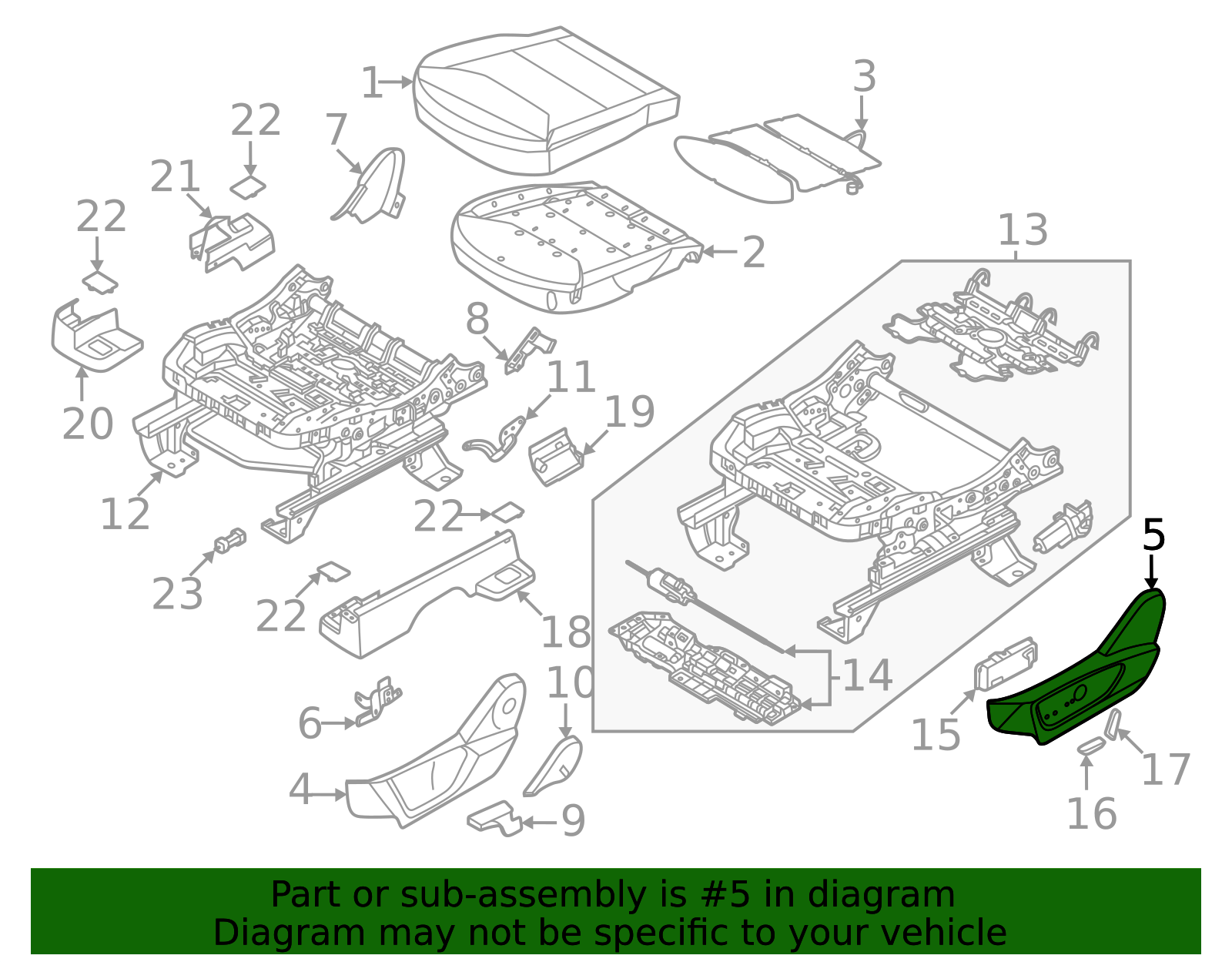2022-2026 Ford Maverick Seat Trim Panel N1PZ-7862187-LA | OEM
