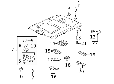Interior Trim - Roof for 2007 Honda Ridgeline #0
