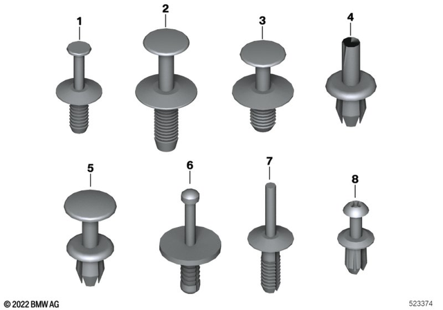 51111908077 - General Electrical System: Expanding Rivet - D = 6mm for BMW-Motorrad Image