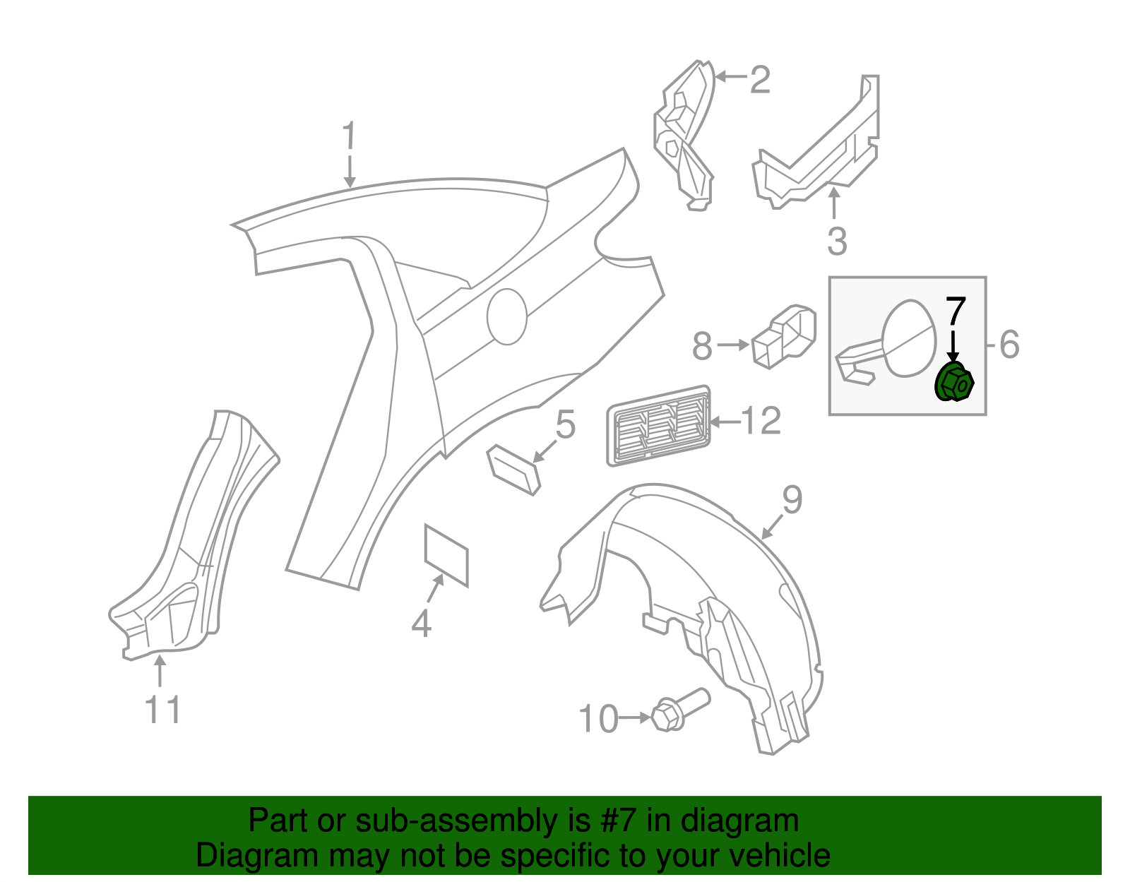 Genuine Mopar Fuel Door Bumper Replacement - Part #52102405AA