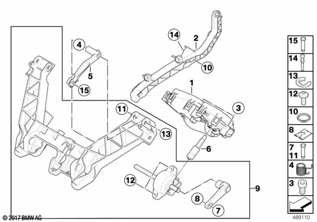 46637681433 - Frame and Mounting Parts: Actuator -  for BMW-Motorrad Image