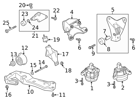 Engine & Trans Mounting for 2016 BMW 535i #0