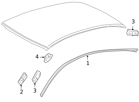 Exterior Trim - Roof for 2009 Lexus GS450h #0