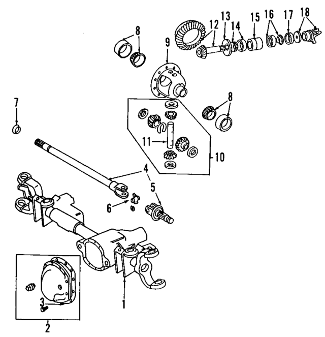 68065449AB - Front Drive Axle: Axle Housing for Mopar Image