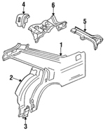 F3KY5427859AA - Body: Inner Quarter Panel for Ford: Escort | Mercury: Tracer Image