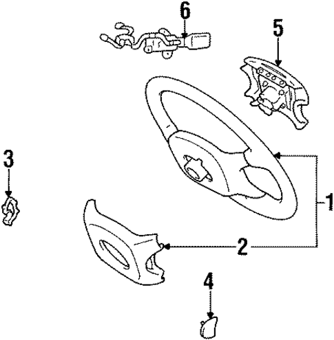 Steering Wheel & Trim for 1998 Lexus SC400 #0