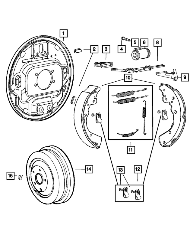 68003577AA - Brakes: Brake Backing Plate, Left for Mopar Image