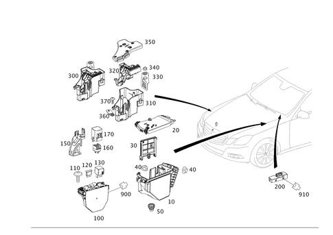 Equipment Compartment and Control Units for 2013 Mercedes-Benz E400 #0