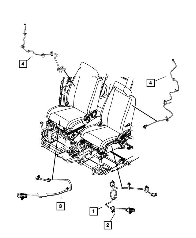 68065784AA - : Power Seat Wiring for Mopar Image