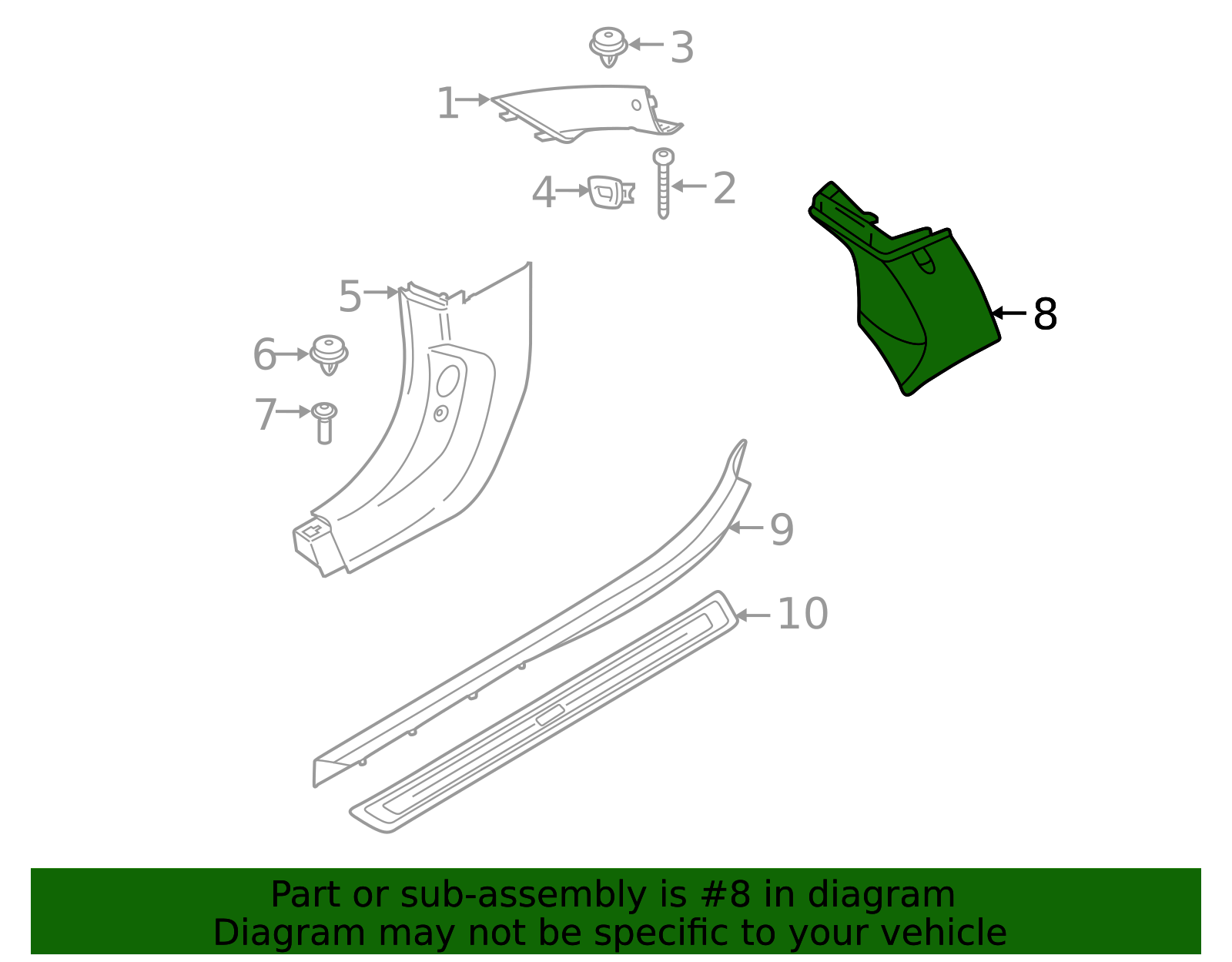 51-43-8-096-864 - Pillar Trim 2021-2025 BMW | BMW Auto Parts Warehouse