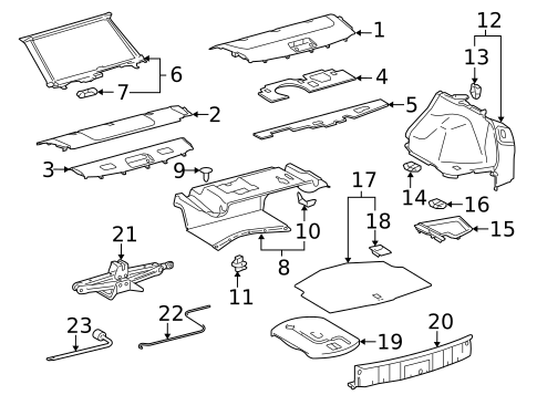 Lid & Components for 2013 Lexus IS250 #3