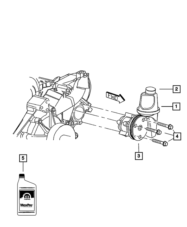 53034107AA - Steering: Power Steering Pump Pulley for Mopar Image