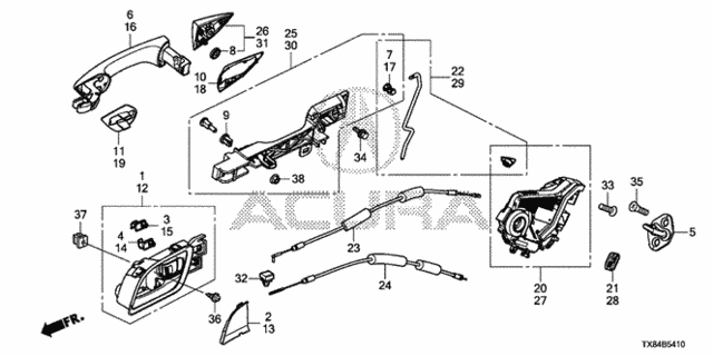 Rear Door Locks - Outer Handle for 2013 Acura ILX #0
