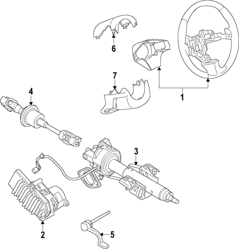 Steering Column for 2008 Chevrolet Malibu #0