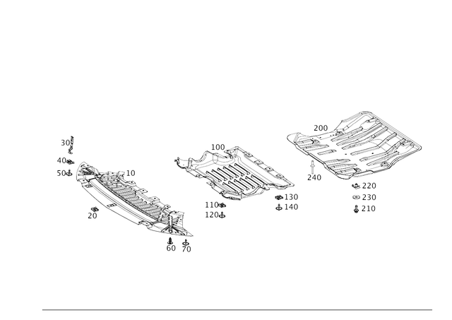 2525200000 - Chassis Sheet Metal Parts/Air Intake: Cover, Engine Comp. Lower for Mercedes-Benz: GLC300, GLC43 AMG, GLC63 AMG Image image