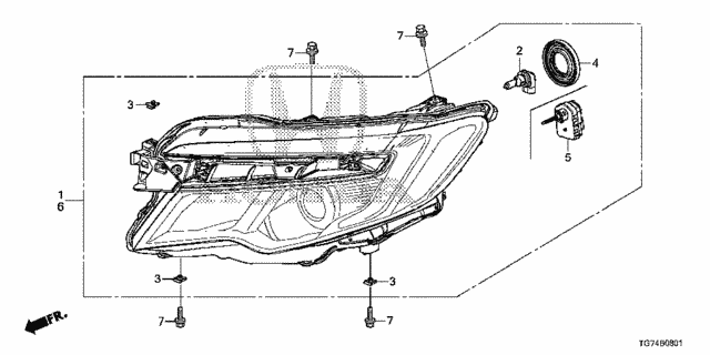 Headlight (2) for 2016 Honda Pilot #0