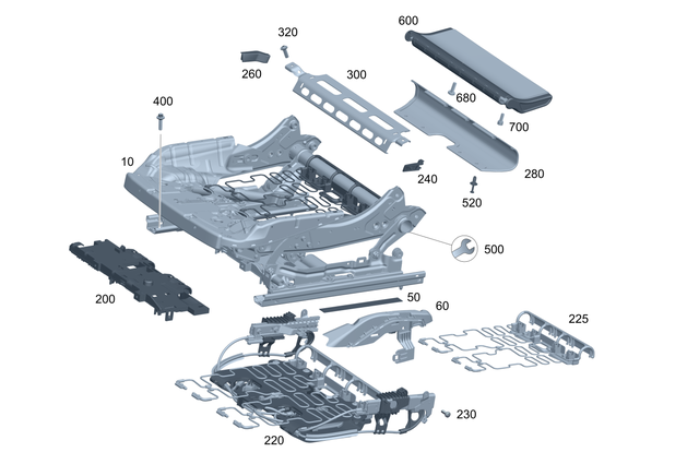 910881064 - Front Seat: Seat Height Adjustment for Mercedes-Benz Image image
