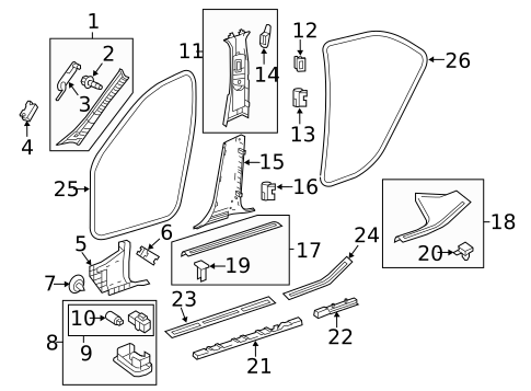 Interior Trim - Pillars for 2016 Mercedes-Benz E63 AMG S #0