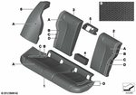 52207985183 - Individual Equipment: Leather Seat Cover, Rear for BMW: 320i, 320iX, 328d, 328dX, 328i, 328iX, 335i, 335iX, Hybrid 3 Image image