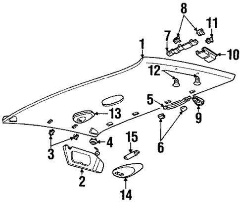 Interior Trim - Roof for 1998 Oldsmobile Cutlass #0
