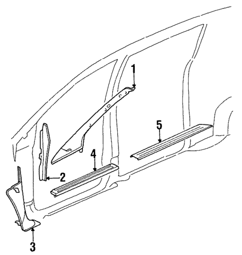 Interior Trim - Pillars for 2000 Chrysler Grand Voyager #0