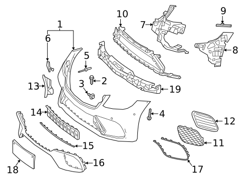 Bumper & Components - Front for 2020 Mercedes-Benz S65 AMG #0