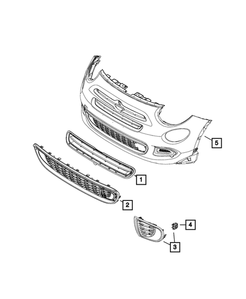 Grilles for 2016 Fiat 500X #0