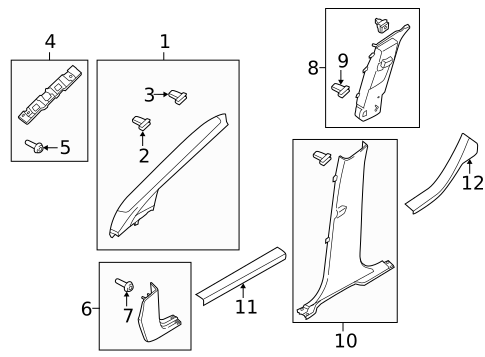 Interior Trim - Pillars for 2016 Ford Escape #0