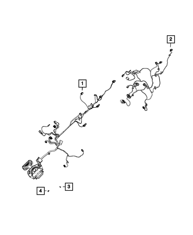 68088030AA - Electrical: Front Door Wiring, Right for Mopar Image