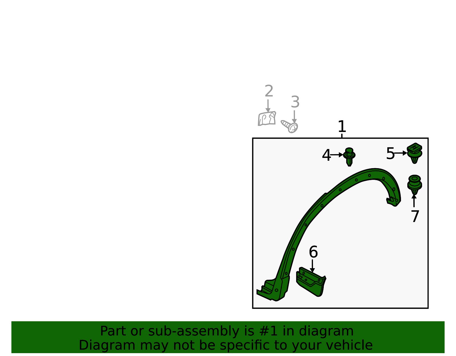 KB7W-51-W60F-8N - Wheel Opening Molding, Drivers Side Rear - 2017